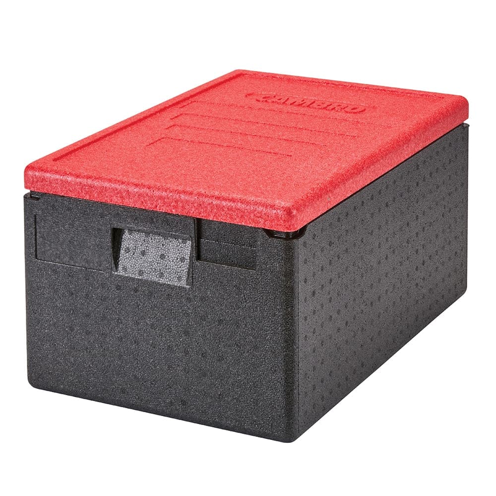 Cambro EPP180CLSW365 GoBox™ Insulated Food Carrier - 48 3/5 qt w/ (1) Pan Capacity, Black w/ Red Lid
