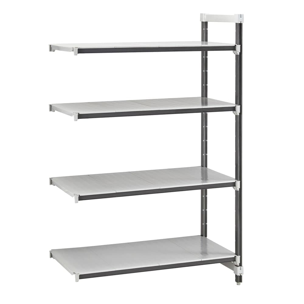 Cambro EXA182464S4480 24" NSF 4-Tier Polymer Shelf Kit - Camshelving® Elements XTRA, 18"W, 64"H