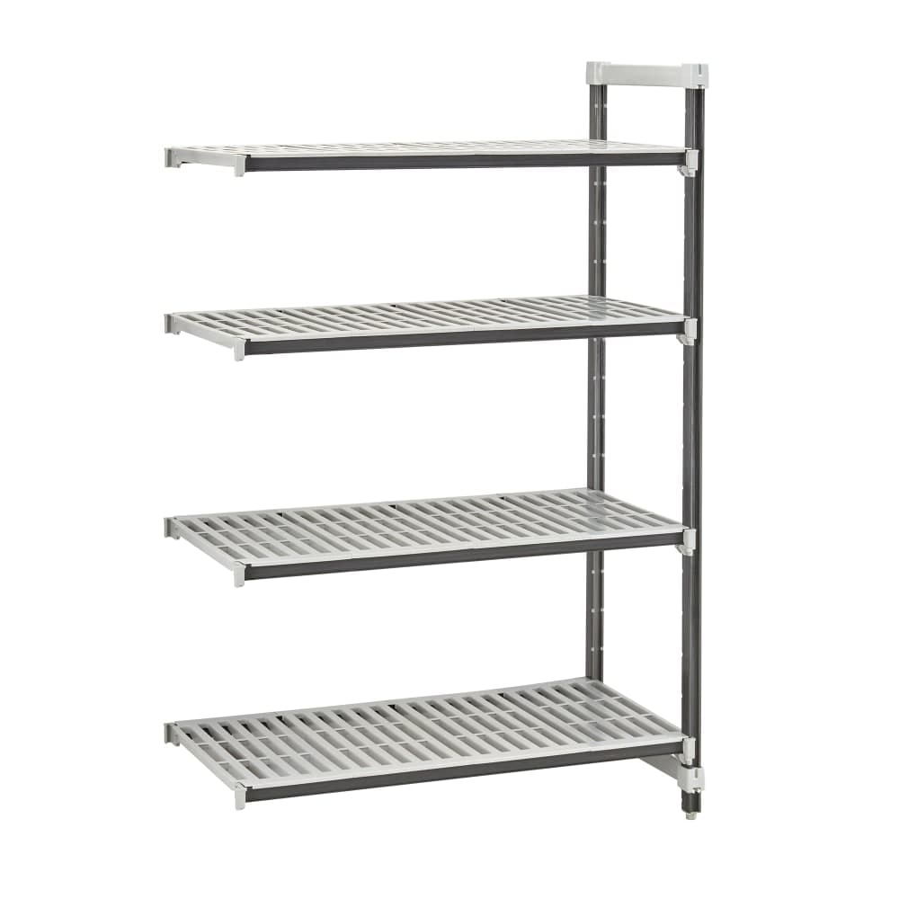 Cambro EXA182464V4480 24" NSF 4-Tier Polymer Shelf Kit - Camshelving® Elements XTRA, 18"W, 64"H