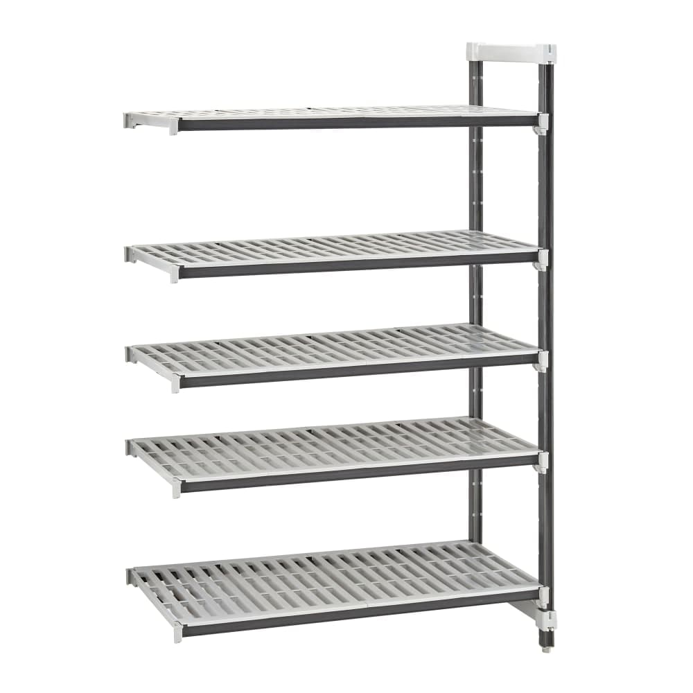 Cambro EXA182464V5480 24" NSF 5-Tier Polymer Shelf Kit - Camshelving® Elements XTRA, 18"W, 64"H