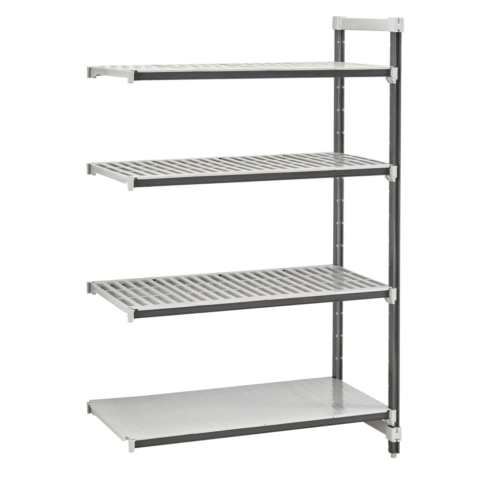 Cambro EXA182464VS4480 24" NSF 4-Tier Polymer Shelf Kit - Camshelving® Elements XTRA, 18"W, 64"H