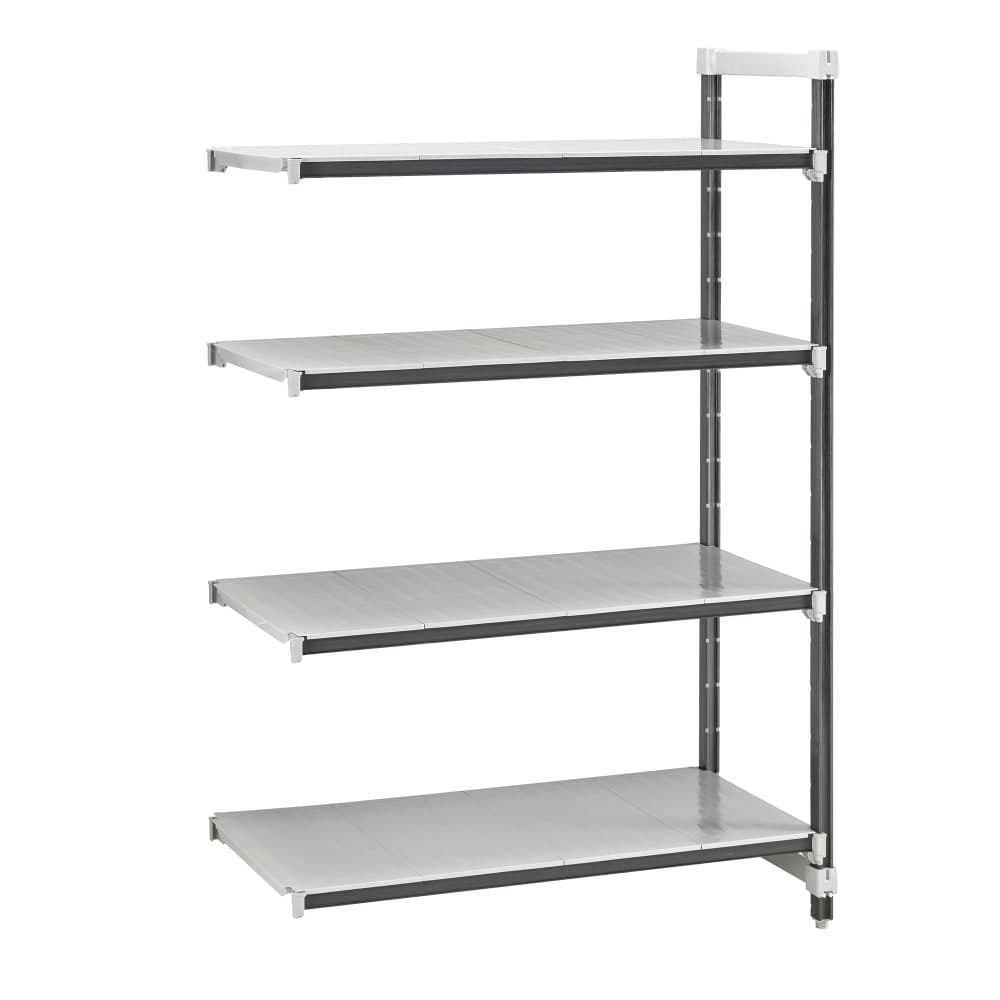 Cambro EXA182472S4480 24" NSF 4-Tier Polymer Shelf Kit - Camshelving® Elements XTRA, 18"W, 72"H