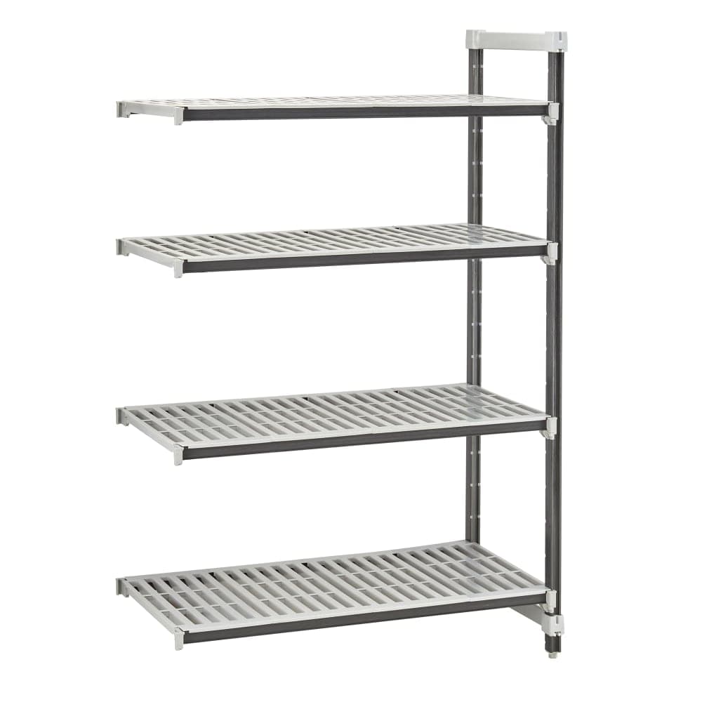 Cambro EXA182472V4480 24" NSF 4-Tier Polymer Shelf Kit - Camshelving® Elements XTRA, 18"W, 72"H