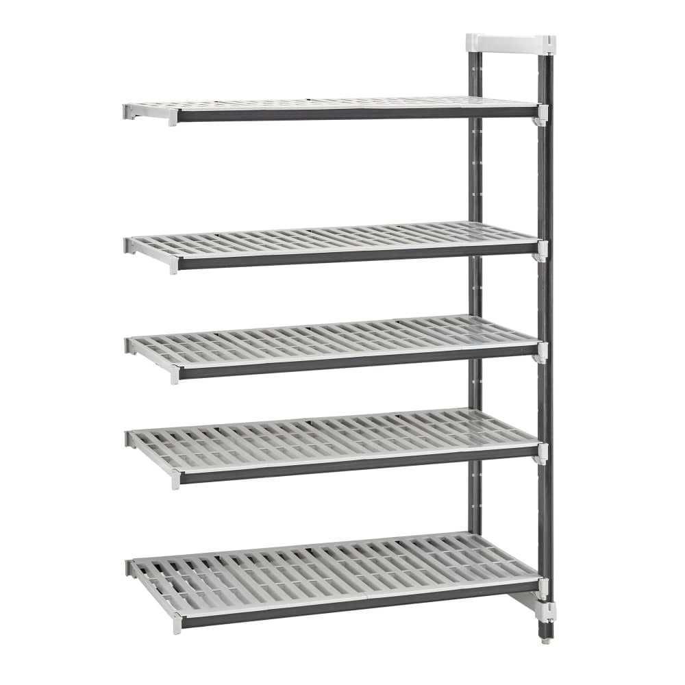 Cambro EXA182472V5480 24" NSF 5-Tier Polymer Shelf Kit - Camshelving® Elements XTRA, 18"W, 72"H