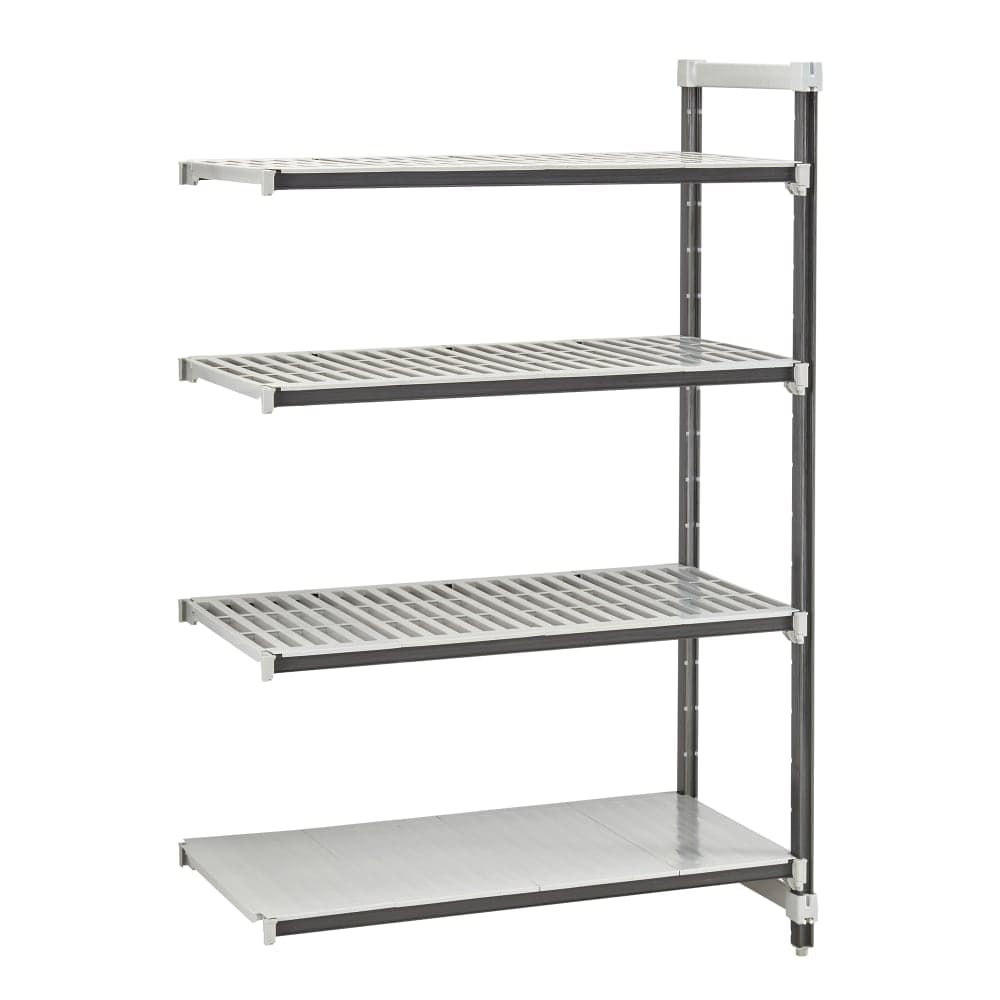 Cambro EXA182472VS4480 24" NSF 4-Tier Polymer Shelf Kit - Camshelving® Elements XTRA, 18"W, 72"H