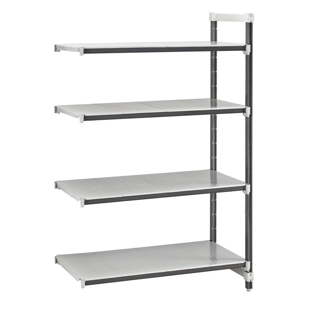 Cambro EXA182484S4480 24" NSF 4-Tier Polymer Shelf Kit - Camshelving® Elements XTRA, 18"W, 84"H