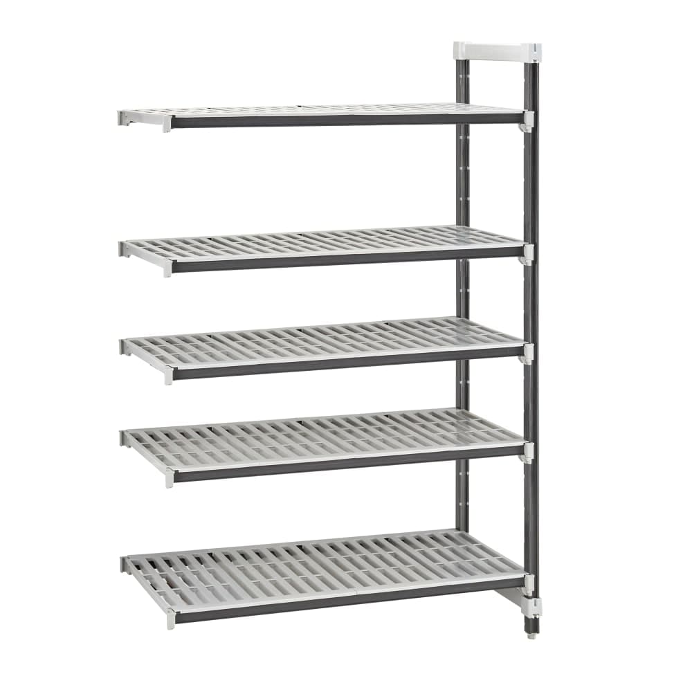 Cambro EXA182484V5480 24" NSF 5-Tier Polymer Shelf Kit - Camshelving® Elements XTRA, 18"W, 84"H