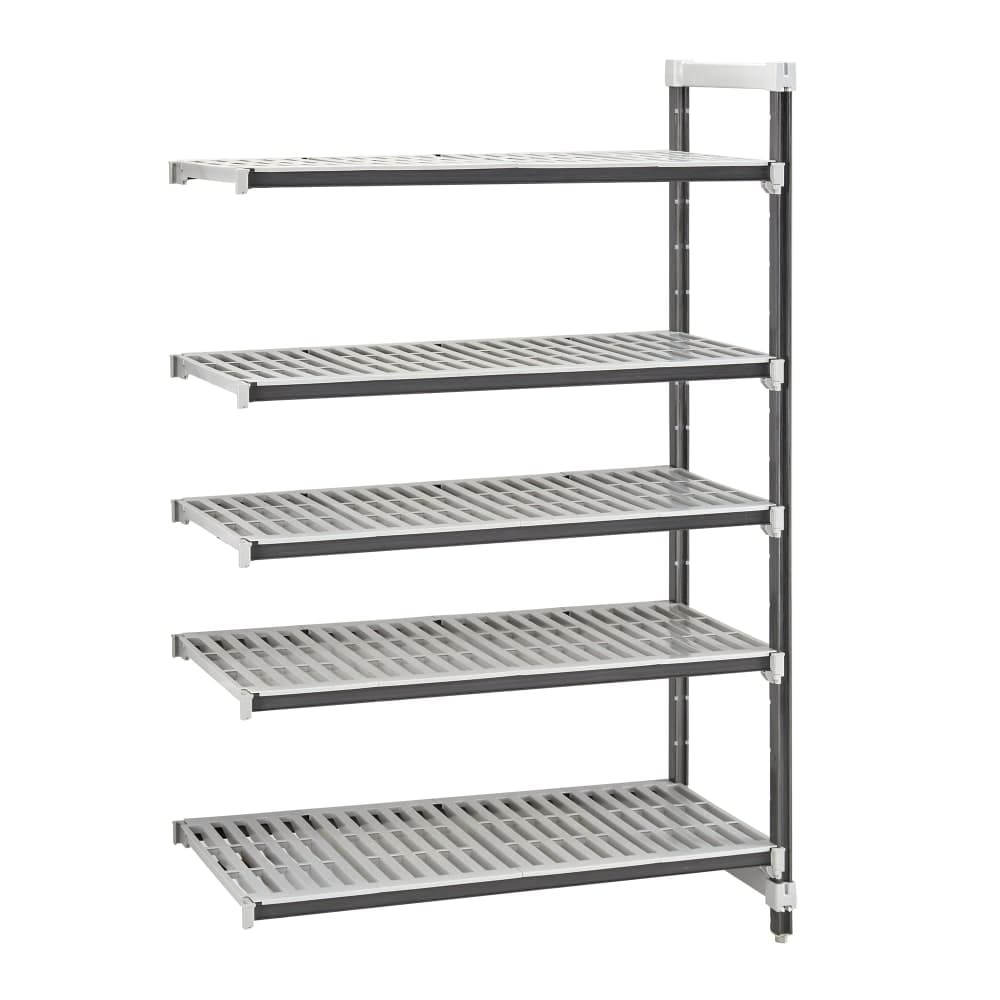 Cambro EXA183064V5480 30" NSF 5-Tier Polymer Shelf Kit - Camshelving® Elements XTRA, 18"W, 64"H