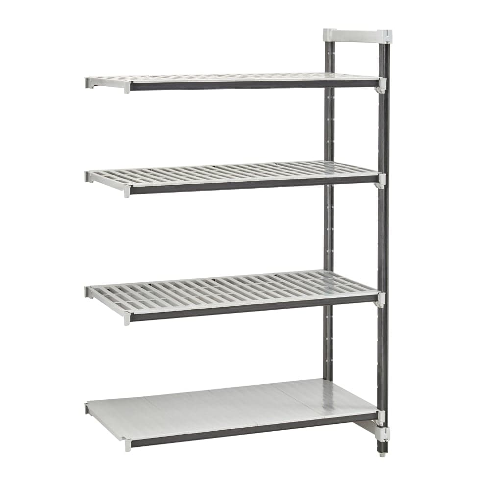 Cambro EXA183064VS4480 30" NSF 4-Tier Polymer Shelf Kit - Camshelving® Elements XTRA, 18"W, 64"H
