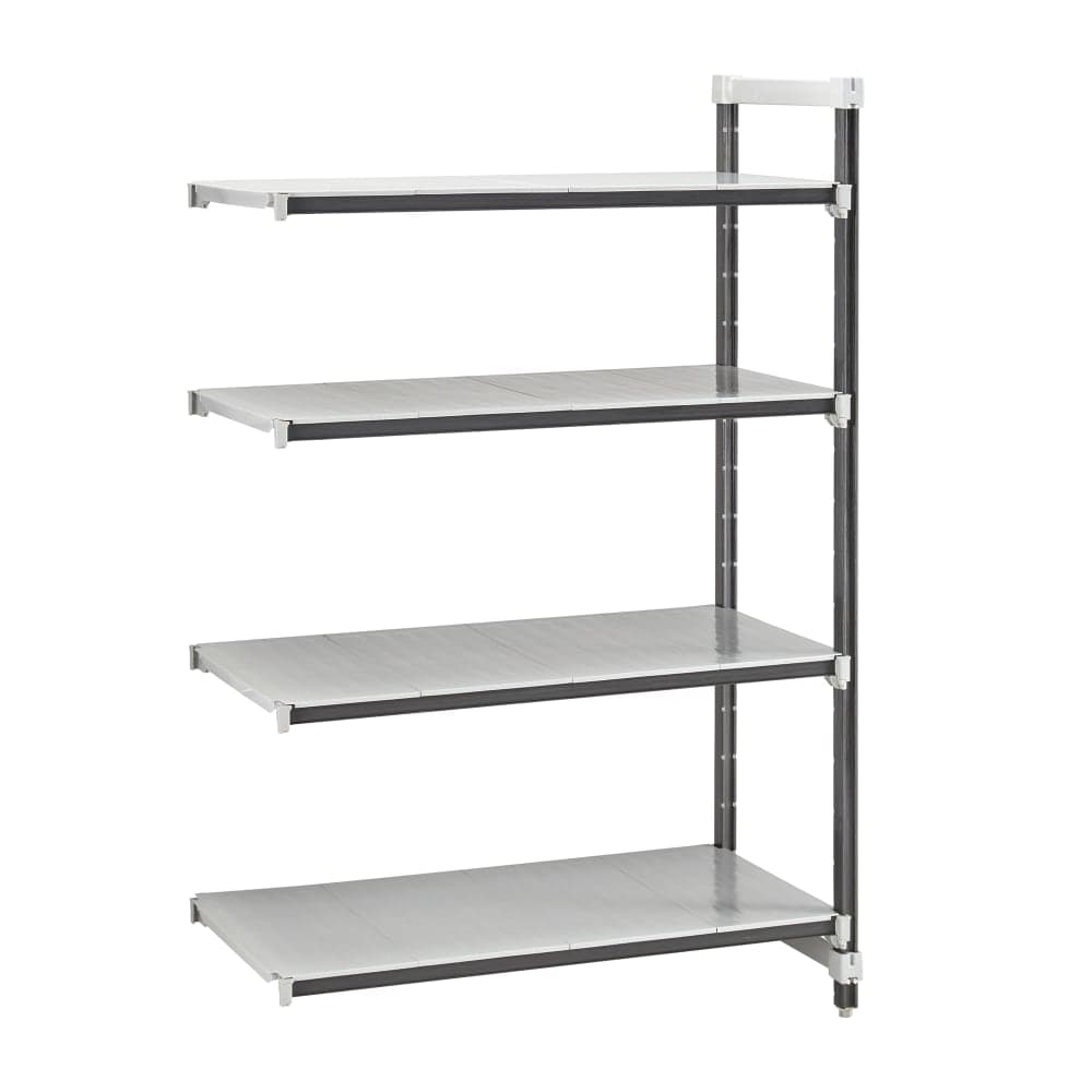 Cambro EXA183072S4480 30" NSF 4-Tier Polymer Shelf Kit - Camshelving® Elements XTRA, 18"W, 72"H