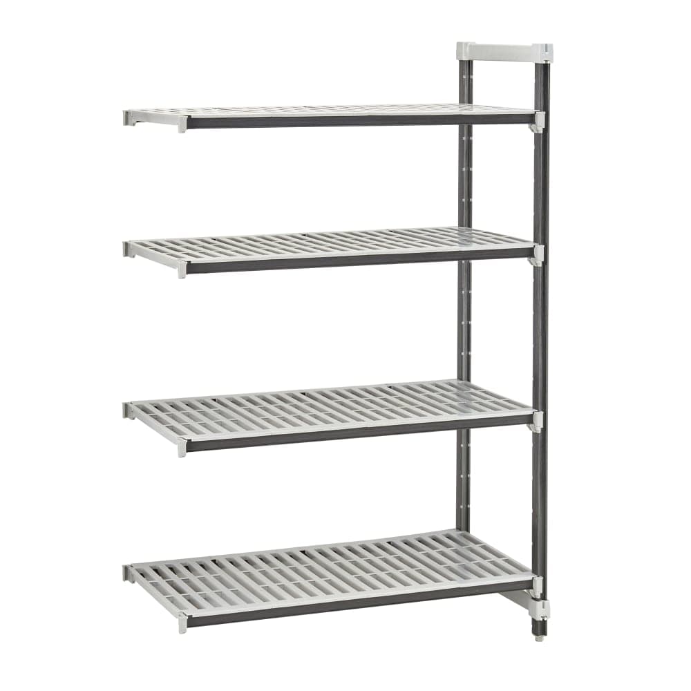 Cambro EXA183072V4480 30" NSF 4-Tier Polymer Shelf Kit - Camshelving® Elements XTRA, 18"W, 72"H
