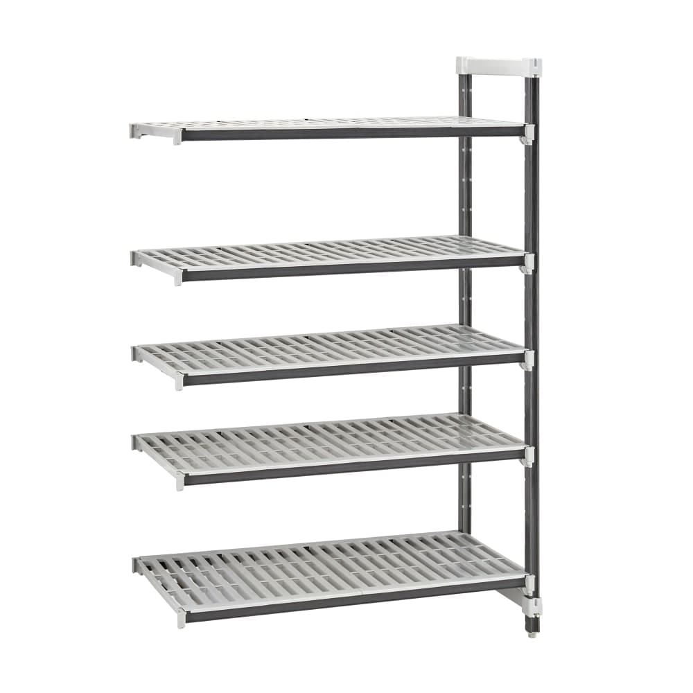 Cambro EXA183072V5480 30" NSF 5-Tier Polymer Shelf Kit - Camshelving® Elements XTRA, 18"W, 72"H