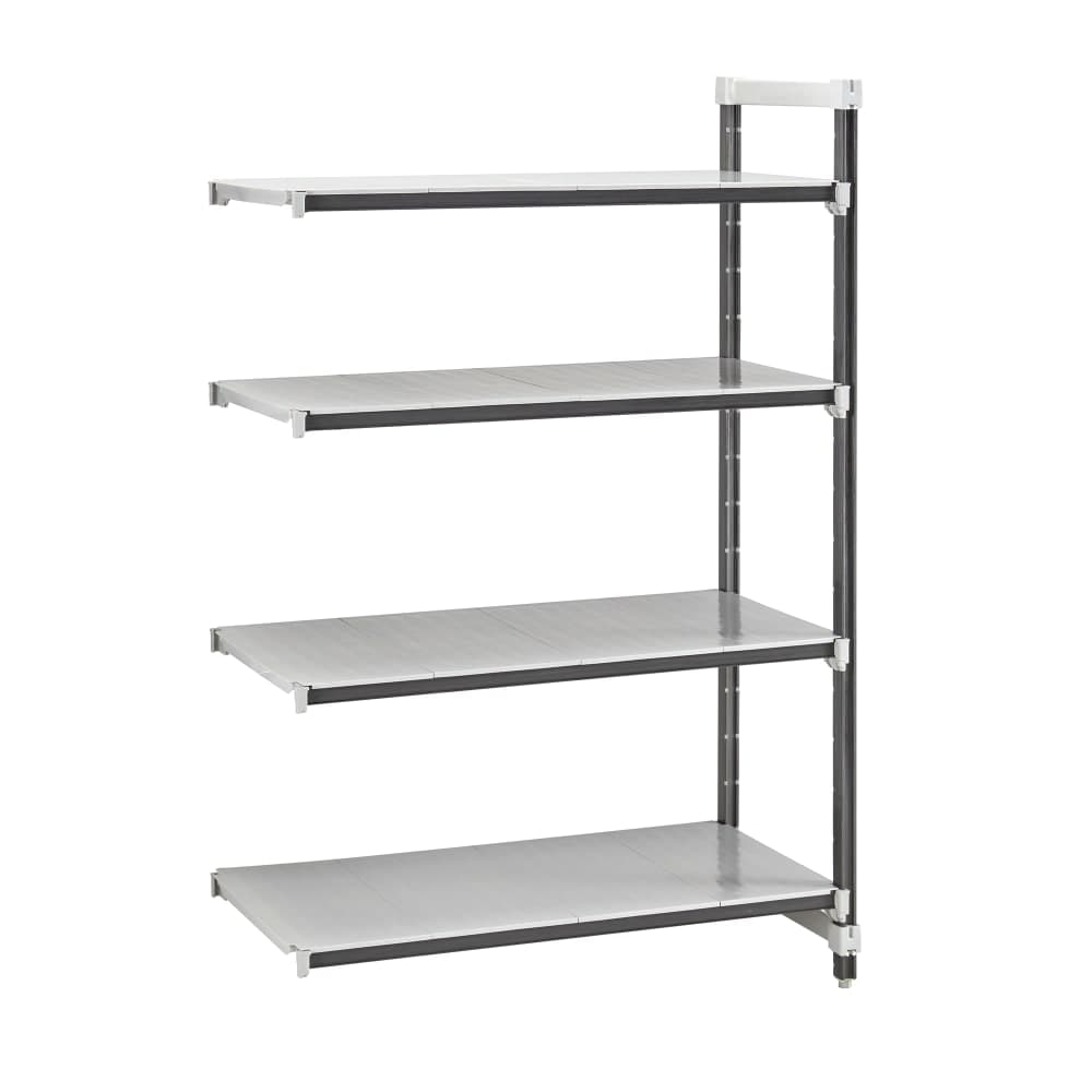 Cambro EXA183084S4480 30" NSF 4-Tier Polymer Shelf Kit - Camshelving® Elements XTRA, 18"W, 84"H