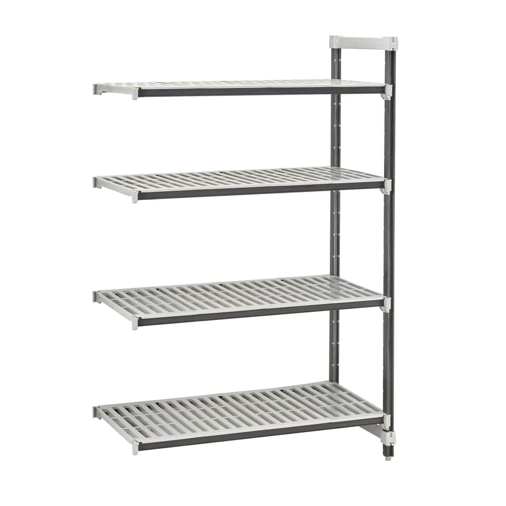 Cambro EXA183084V4480 30" NSF 4-Tier Polymer Shelf Kit - Camshelving® Elements XTRA, 18"W, 84"H