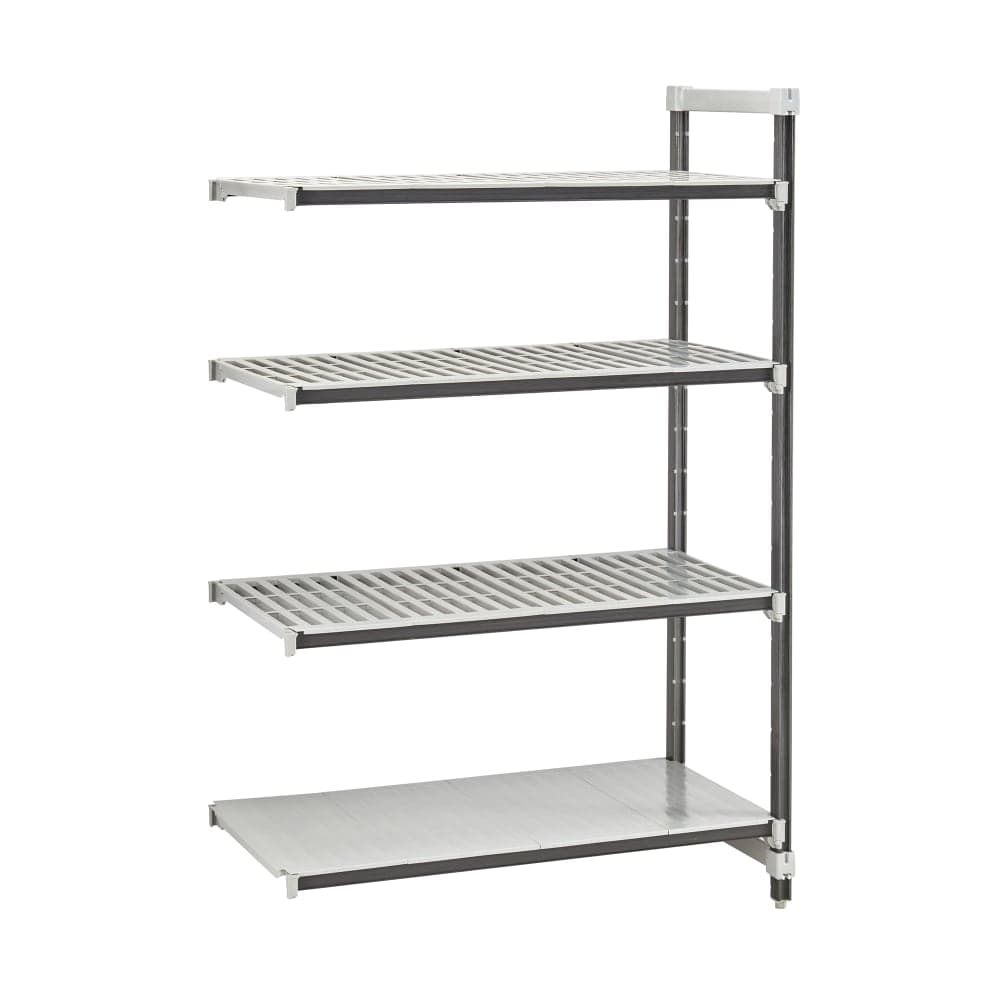Cambro EXA183084VS4480 30" NSF 4-Tier Polymer Shelf Kit - Camshelving® Elements XTRA, 18"W, 84"H