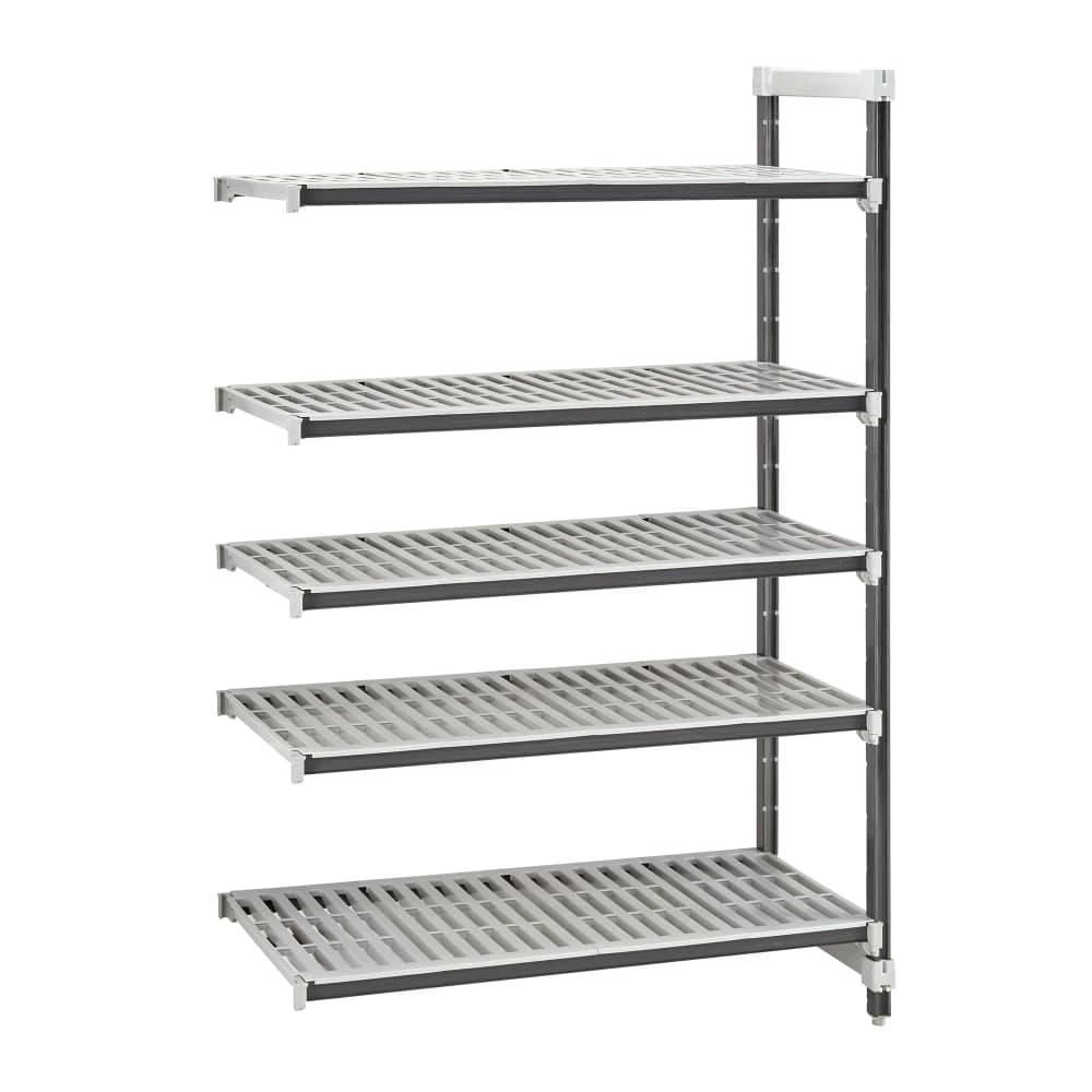Cambro EXA183664V5480 36" NSF 5-Tier Polymer Shelf Kit - Camshelving® Elements XTRA, 18"W, 64"H