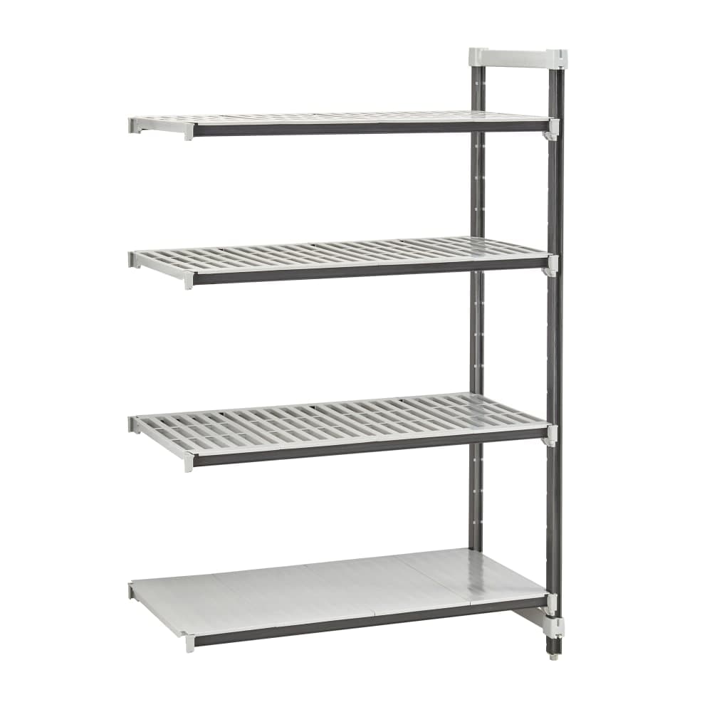 Cambro EXA183664VS4480 36" NSF 4-Tier Polymer Shelf Kit - Camshelving® Elements XTRA, 18"W, 64"H