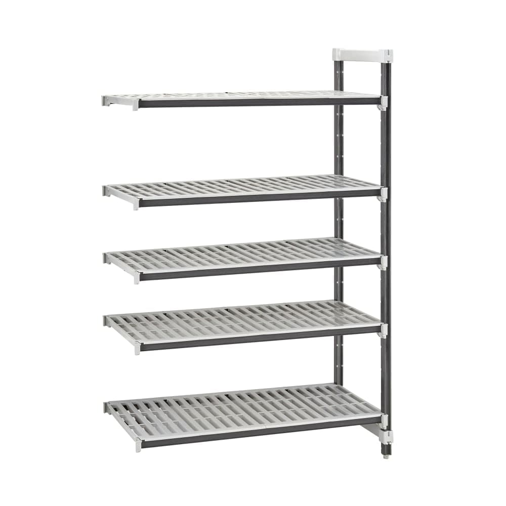 Cambro EXA183672V5480 36" NSF 5-Tier Polymer Shelf Kit - Camshelving® Elements XTRA, 18"W, 72"H
