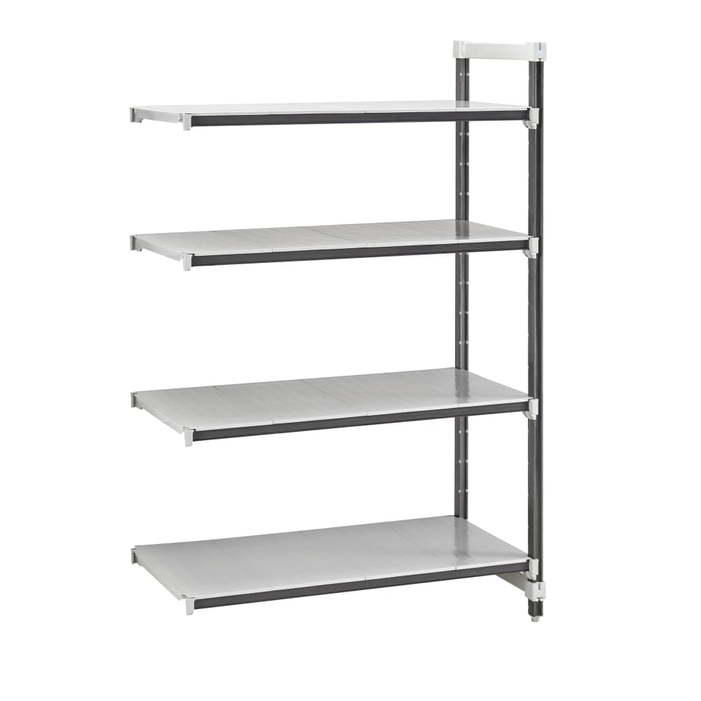 Cambro EXA183684S4480 36" NSF 4-Tier Polymer Shelf Kit - Camshelving® Elements XTRA, 18"W, 84"H