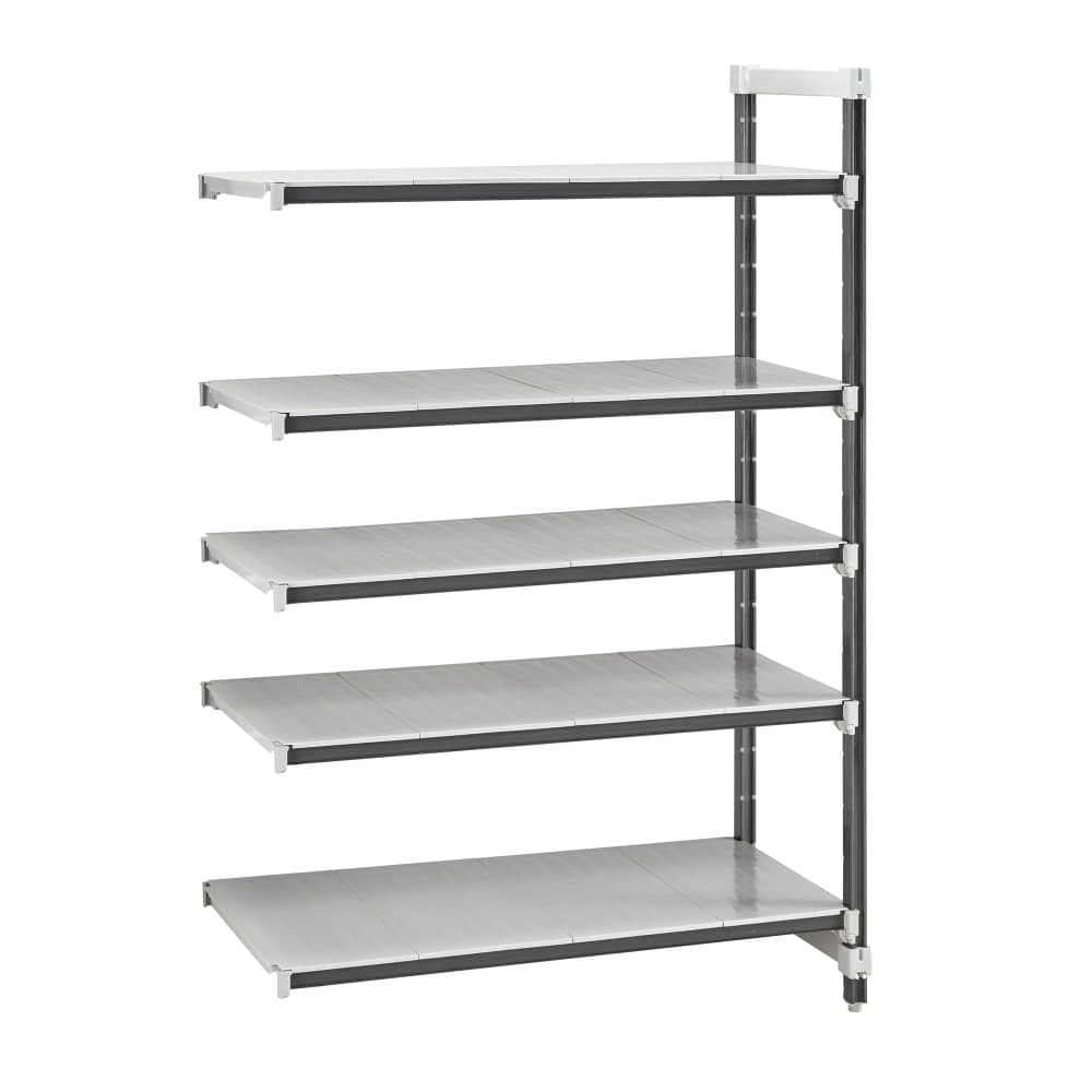 Cambro EXA183684S5480 36" NSF 5-Tier Polymer Shelf Kit - Camshelving® Elements XTRA, 18"W, 84"H