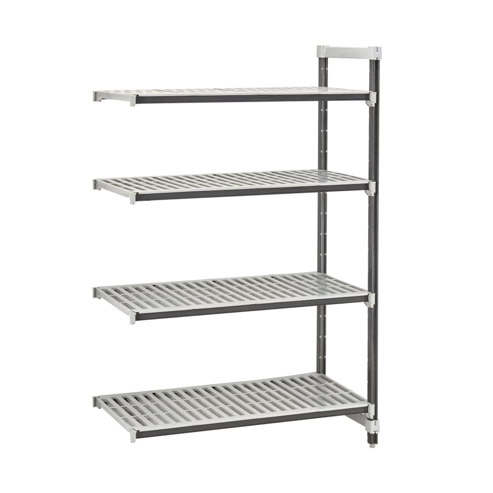 Cambro EXA183684V4480 36" NSF 4-Tier Polymer Shelf Kit - Camshelving® Elements XTRA, 18"W, 84"H