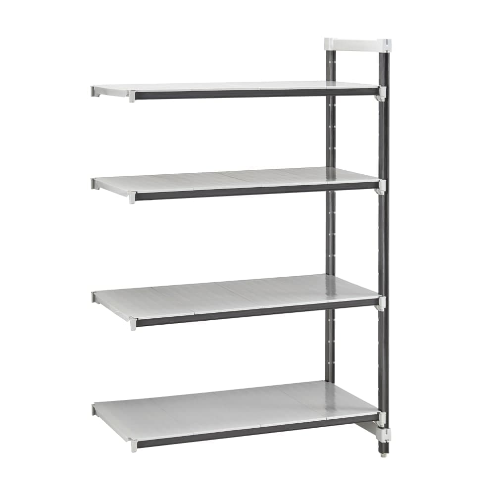 Cambro EXA184264S4480 42" NSF 4-Tier Polymer Shelf Kit - Camshelving® Elements XTRA, 18"W, 64"H