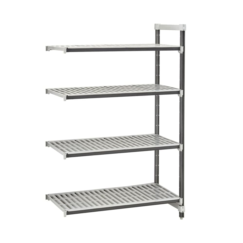 Cambro EXA184264V4480 42" NSF 4-Tier Polymer Shelf Kit - Camshelving® Elements XTRA, 18"W, 64"H