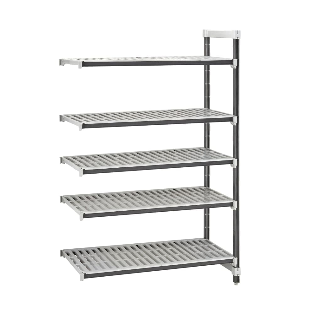 Cambro EXA184264V5480 42" NSF 5-Tier Polymer Shelf Kit - Camshelving® Elements XTRA, 18"W, 64"H