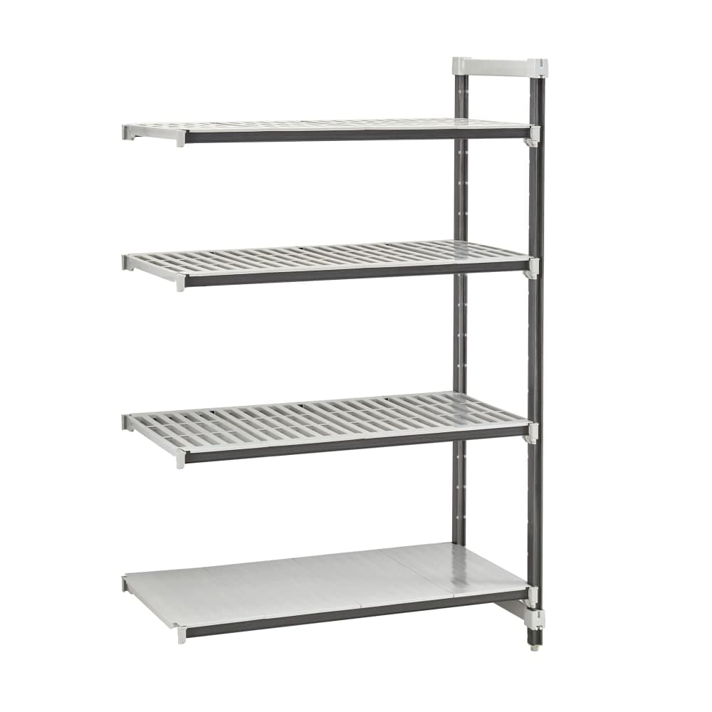 Cambro EXA184264VS4480 42" NSF 4-Tier Polymer Shelf Kit - Camshelving® Elements XTRA, 18"W, 64"H