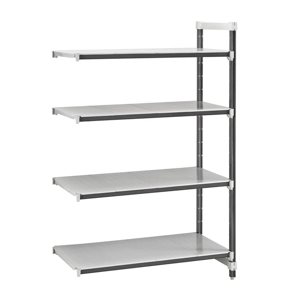 Cambro EXA184272S4480 42" NSF 4-Tier Polymer Shelf Kit - Camshelving® Elements XTRA, 18"W, 72"H