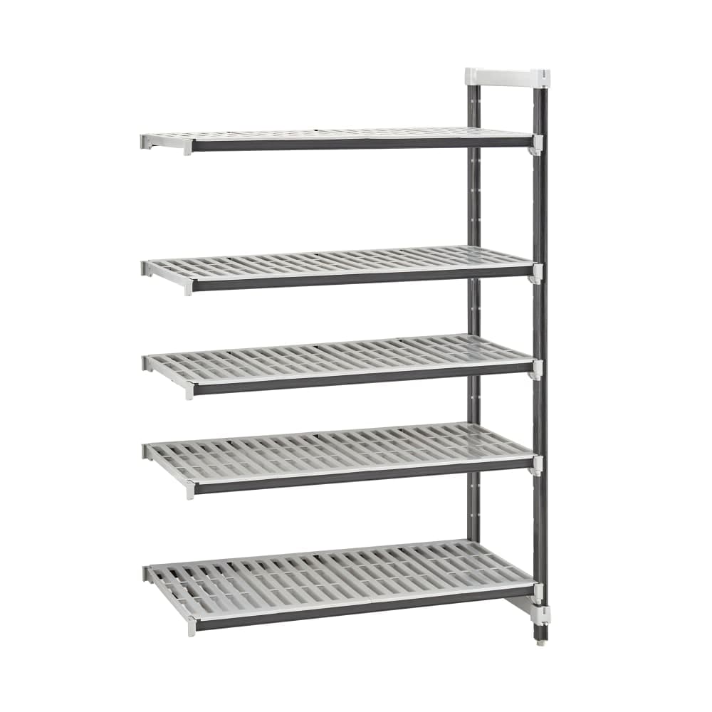 Cambro EXA184272V5480 42" NSF 5-Tier Polymer Shelf Kit - Camshelving® Elements XTRA, 18"W, 72"H