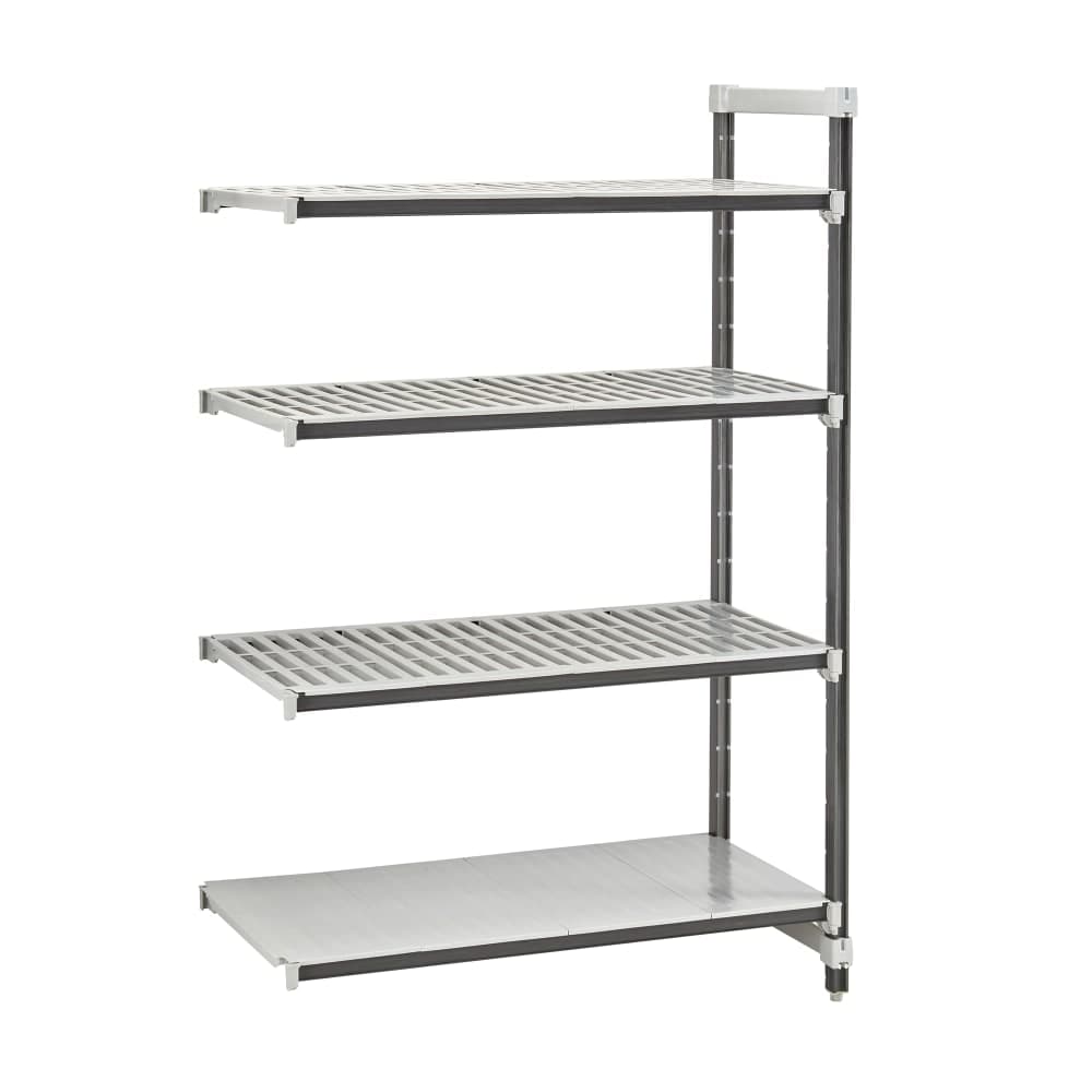 Cambro EXA184272VS4480 42" NSF 4-Tier Polymer Shelf Kit - Camshelving® Elements XTRA, 18"W, 72"H