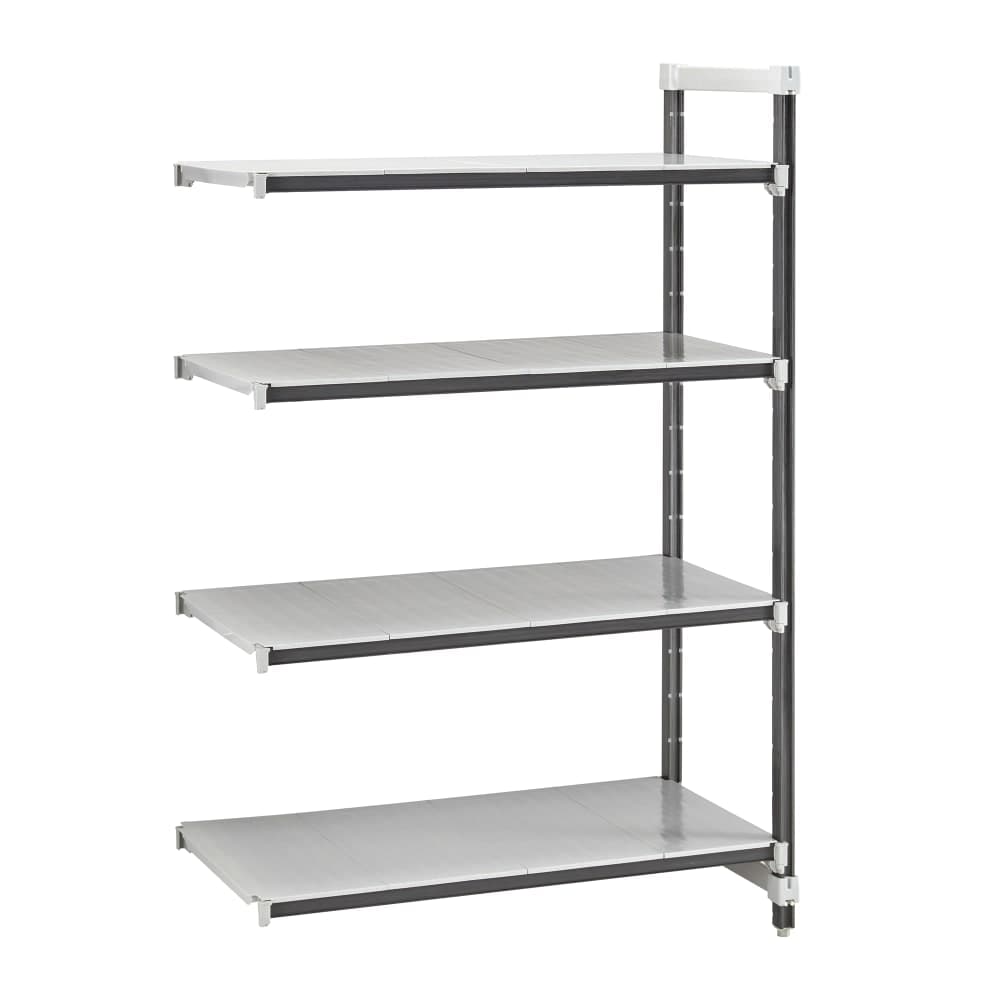 Cambro EXA184284S4480 42" NSF 4-Tier Polymer Shelf Kit - Camshelving® Elements XTRA, 18"W, 84"H
