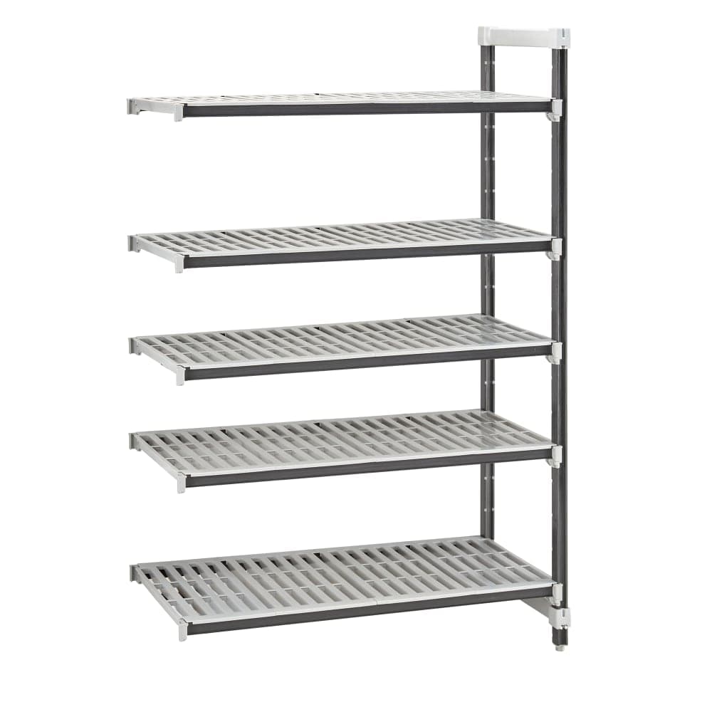 Cambro EXA184284V5480 42" NSF 5-Tier Polymer Shelf Kit - Camshelving® Elements XTRA, 18"W, 84"H