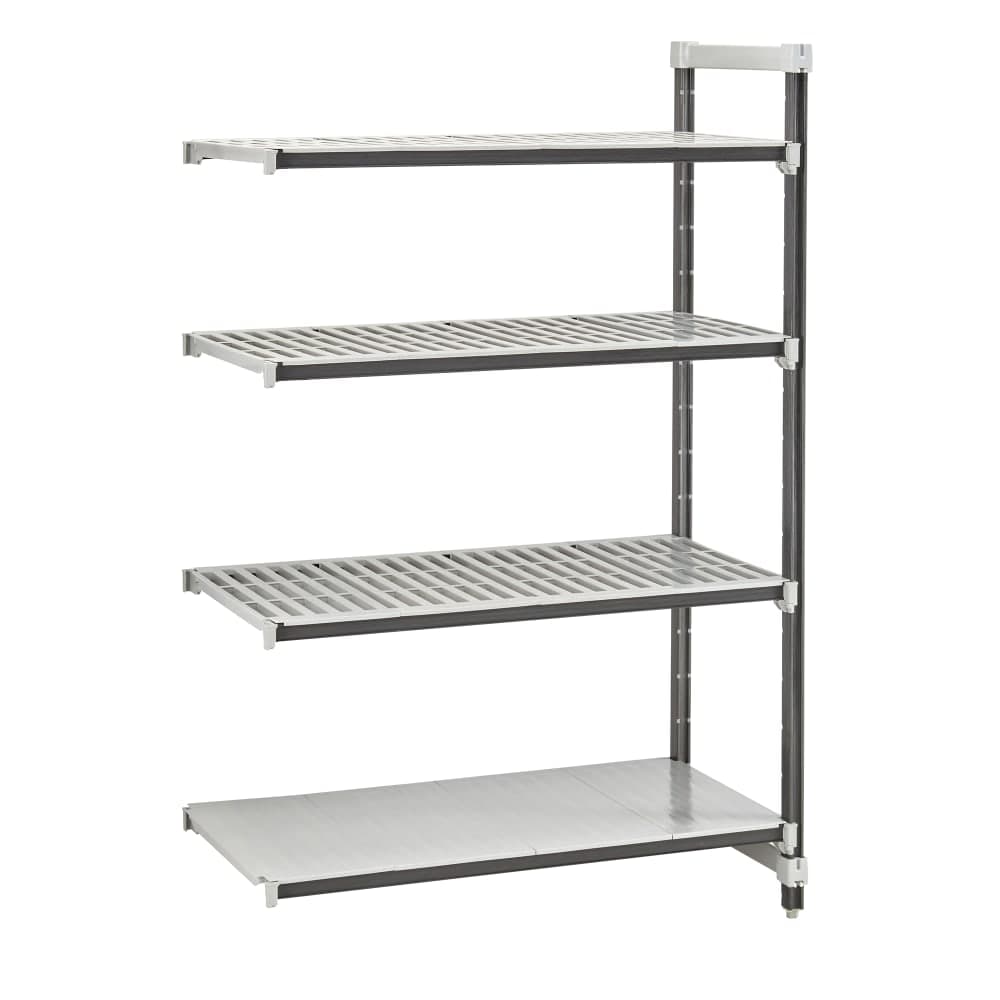 Cambro EXA184284VS4480 42" NSF 4-Tier Polymer Shelf Kit - Camshelving® Elements XTRA, 18"W, 84"H