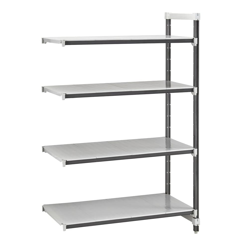 Cambro EXA184864S4480 48" NSF 4-Tier Polymer Shelf Kit - Camshelving® Elements XTRA, 18"W, 64"H