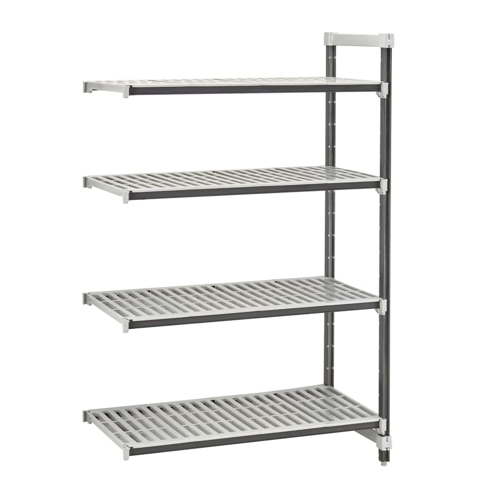 Cambro EXA184864V4480 48" NSF 4-Tier Polymer Shelf Kit - Camshelving® Elements XTRA, 18"W, 64"H