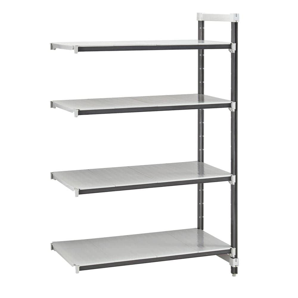 Cambro EXA184872S4480 48" NSF 4-Tier Polymer Shelf Kit - Camshelving® Elements XTRA, 18"W, 72"H