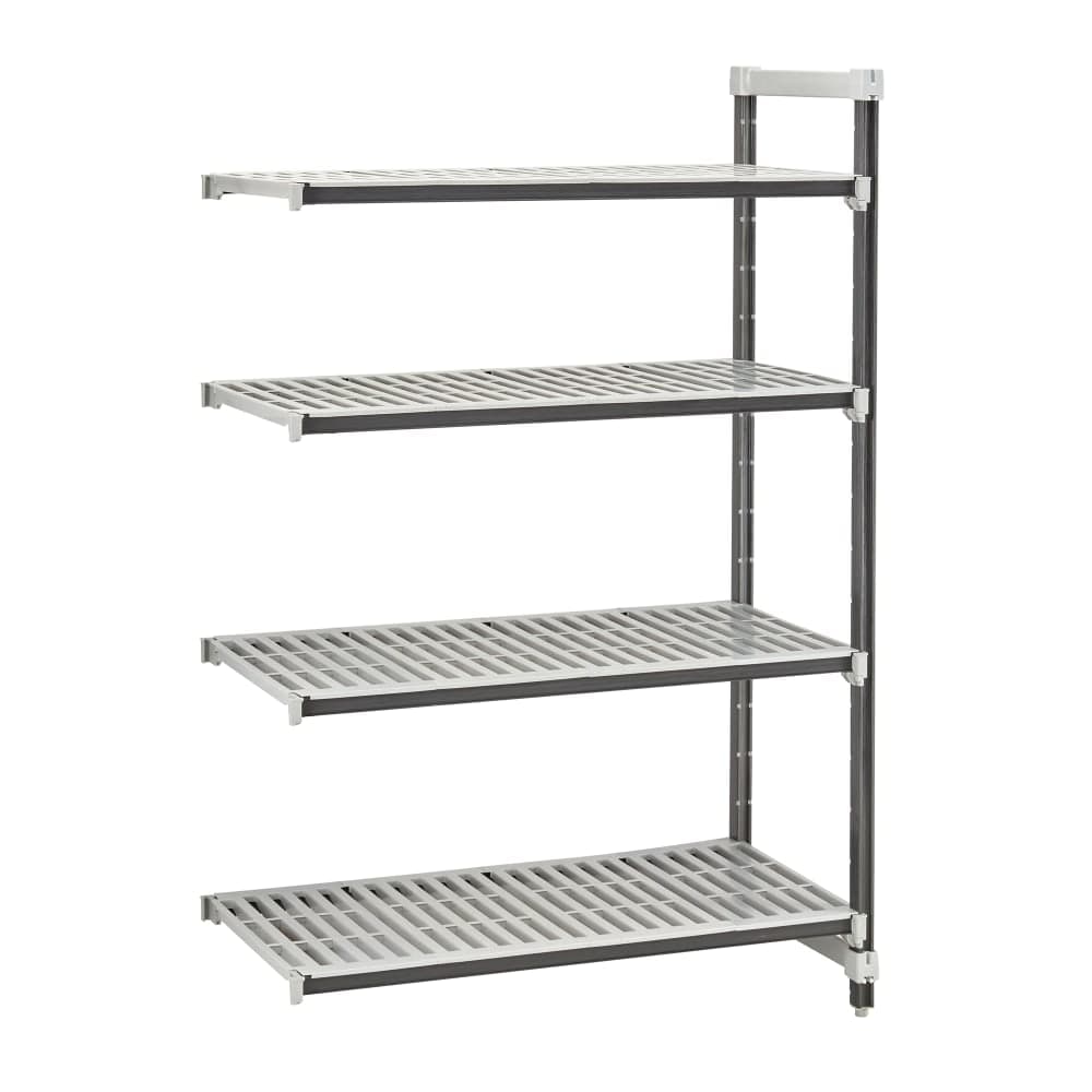 Cambro EXA184872V4480 48" NSF 4-Tier Polymer Shelf Kit - Camshelving® Elements XTRA, 18"W, 72"H