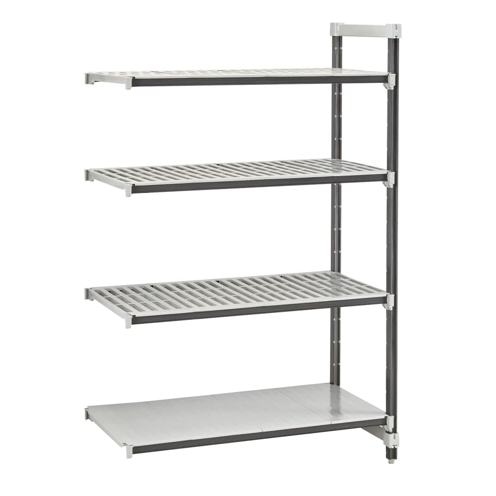 Cambro EXA184884VS4480 48" NSF 4-Tier Polymer Shelf Kit - Camshelving® Elements XTRA, 18"W, 84"H