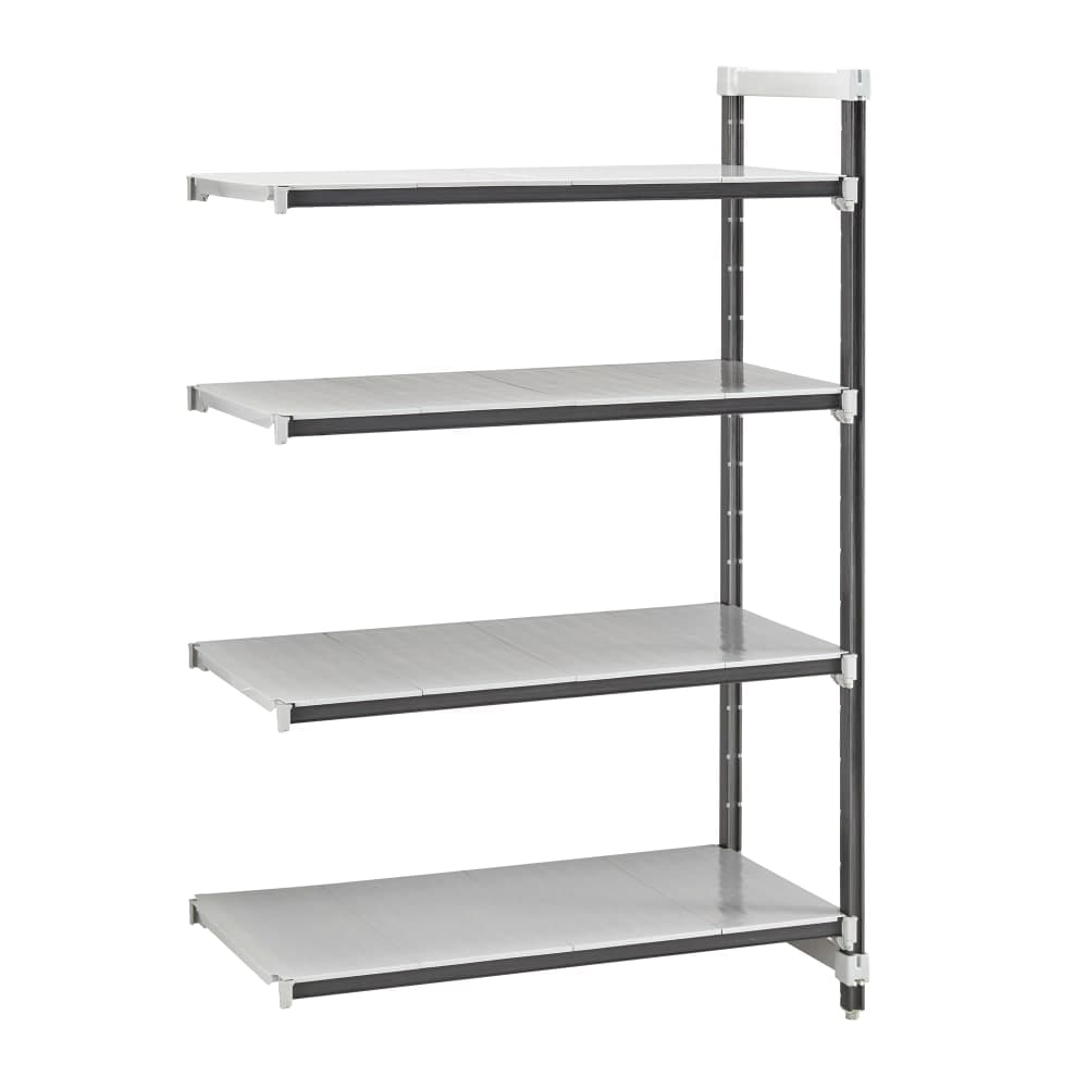 Cambro EXA185464S4480 54" NSF 4-Tier Polymer Shelf Kit - Camshelving® Elements XTRA, 18"W, 64"H
