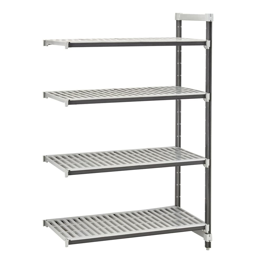 Cambro EXA185464V4480 54" NSF 4-Tier Polymer Shelf Kit - Camshelving® Elements XTRA, 18"W, 64"H