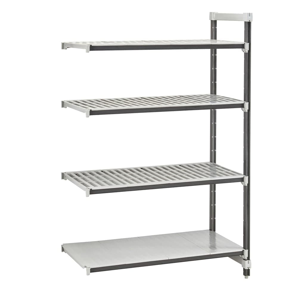 Cambro EXA185464VS4480 54" NSF 4-Tier Polymer Shelf Kit - Camshelving® Elements XTRA, 18"W, 64"H