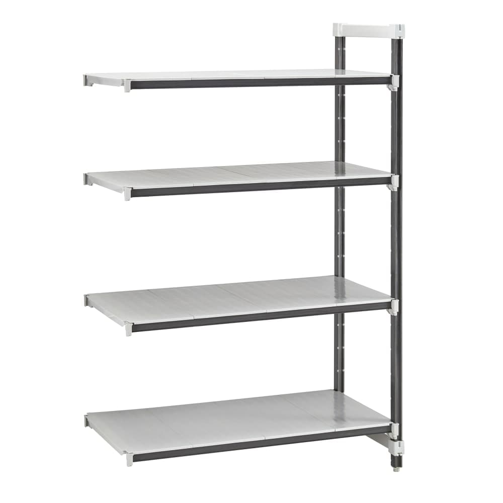 Cambro EXA185472S4480 54" NSF 4-Tier Polymer Shelf Kit - Camshelving® Elements XTRA, 18"W, 72"H
