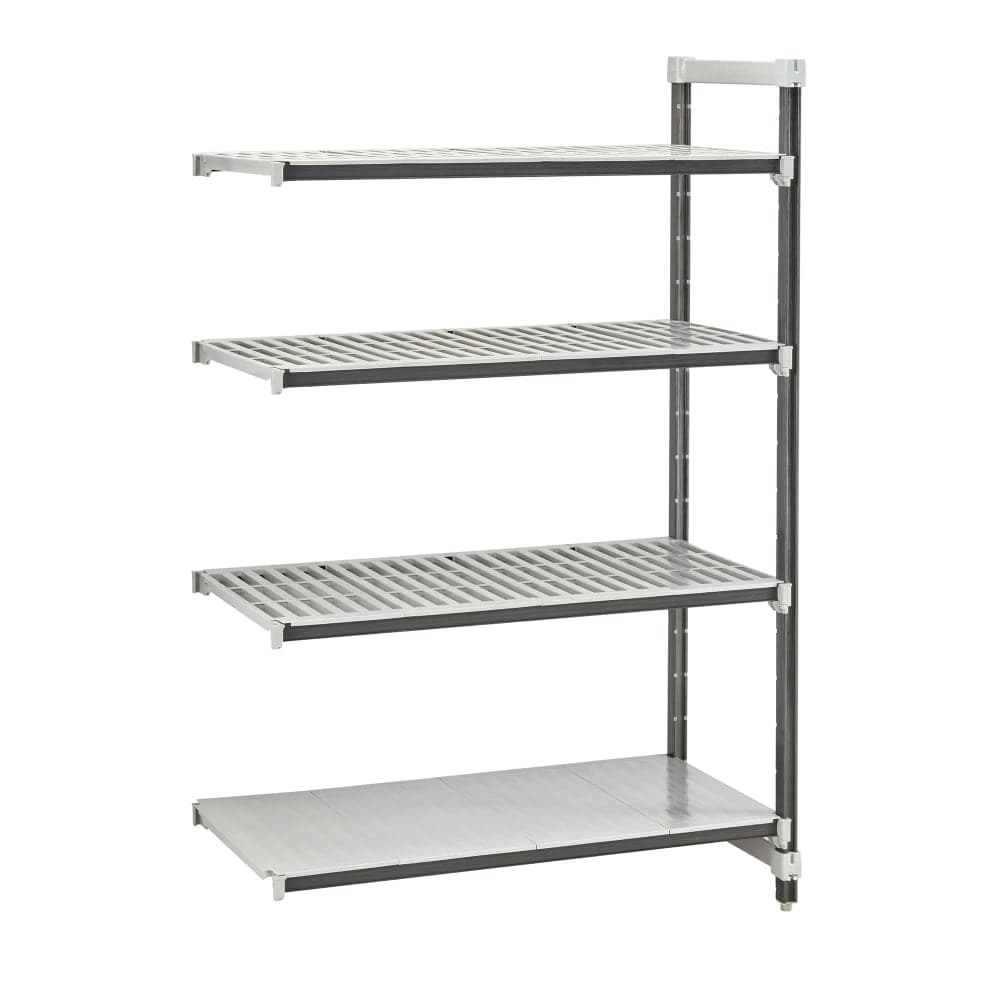 Cambro EXA185472VS4480 54" NSF 4-Tier Polymer Shelf Kit - Camshelving® Elements XTRA, 18"W, 72"H