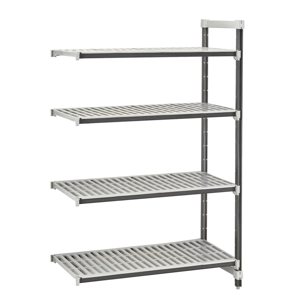 Cambro EXA185484V4480 54" NSF 4-Tier Polymer Shelf Kit - Camshelving® Elements XTRA, 18"W, 84"H