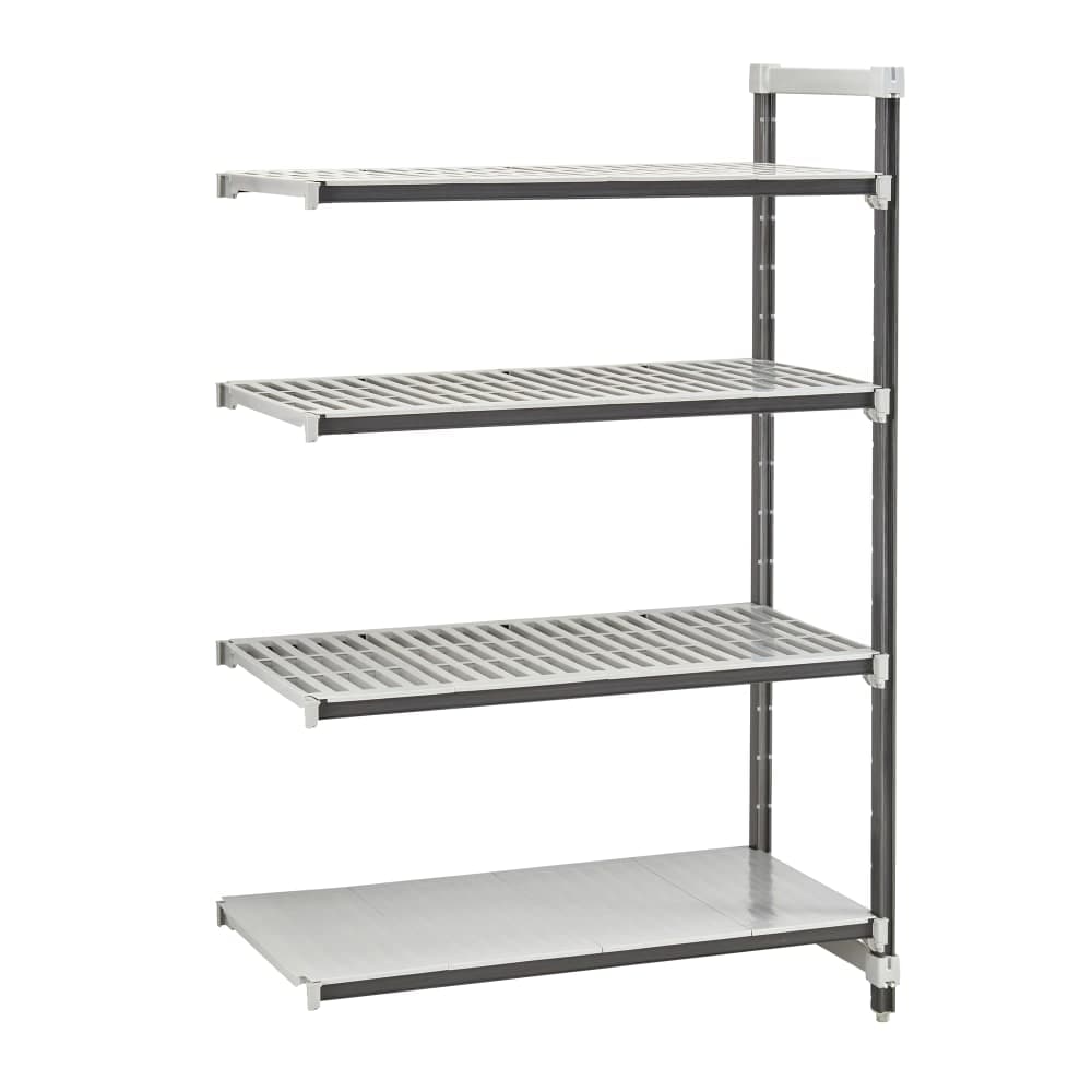 Cambro EXA185484VS4480 54" NSF 4-Tier Polymer Shelf Kit - Camshelving® Elements XTRA, 18"W, 84"H