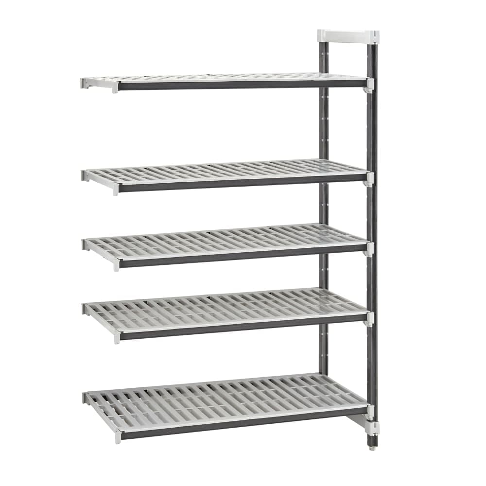 Cambro EXA212464V5480 24" NSF 5-Tier Polymer Shelf Kit - Camshelving® Elements XTRA, 21"W, 64"H