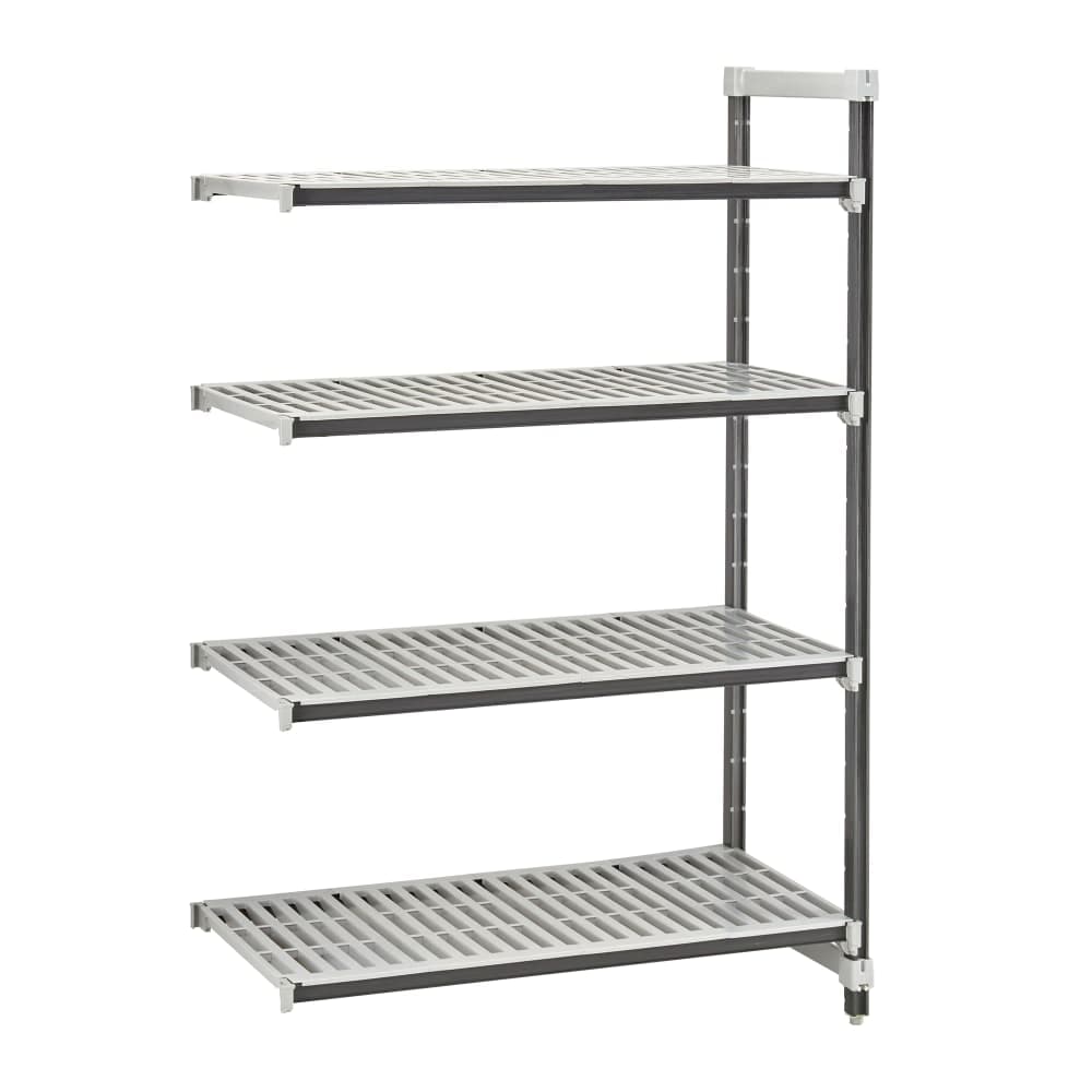 Cambro EXA212472V4480 24" NSF 4-Tier Polymer Shelf Kit - Camshelving® Elements XTRA, 21"W, 72"H