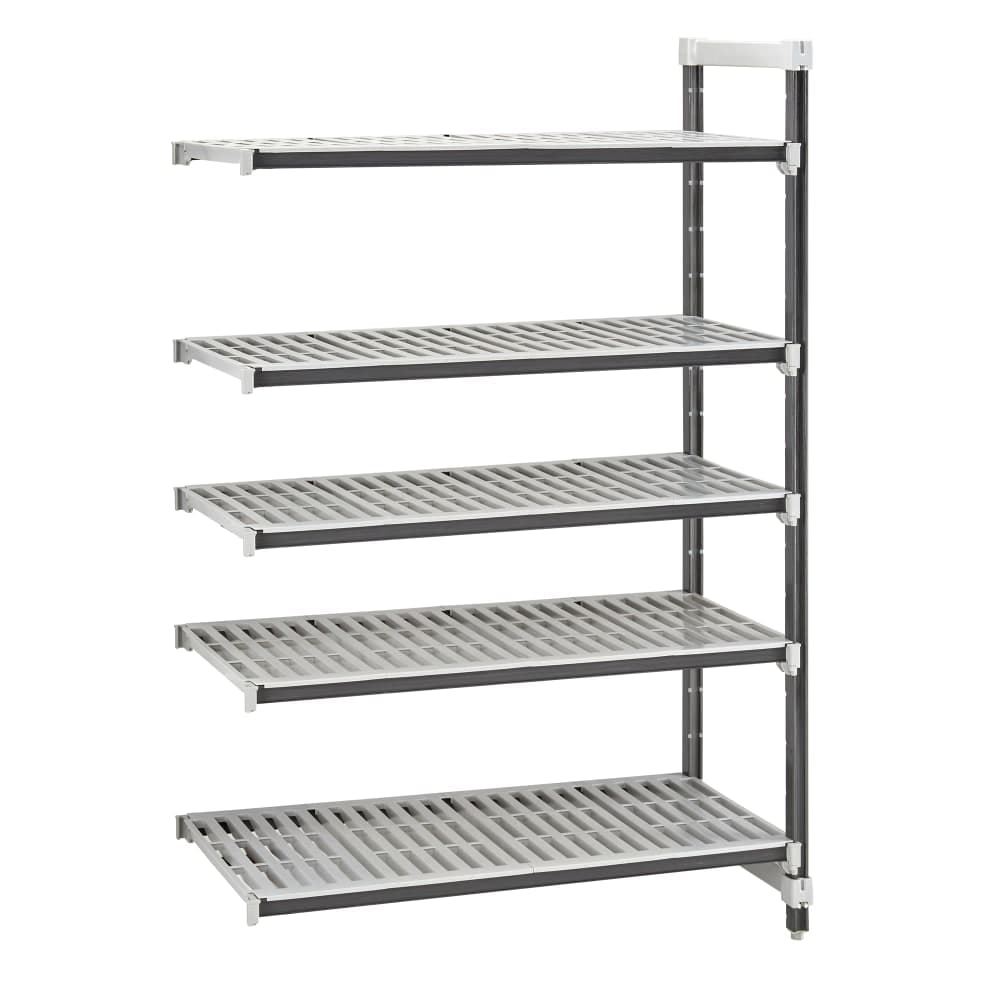 Cambro EXA212472V5480 24" NSF 5-Tier Polymer Shelf Kit - Camshelving® Elements XTRA, 21"W, 72"H